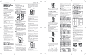 Uni-T UT136C+ Digital Multimeter English Manual